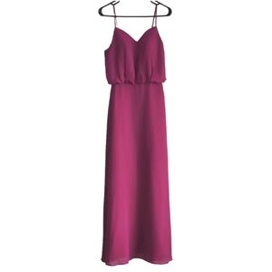 Abby Paris Women's Size 6 Magenta Purple Pink Bright Maxi Dress
